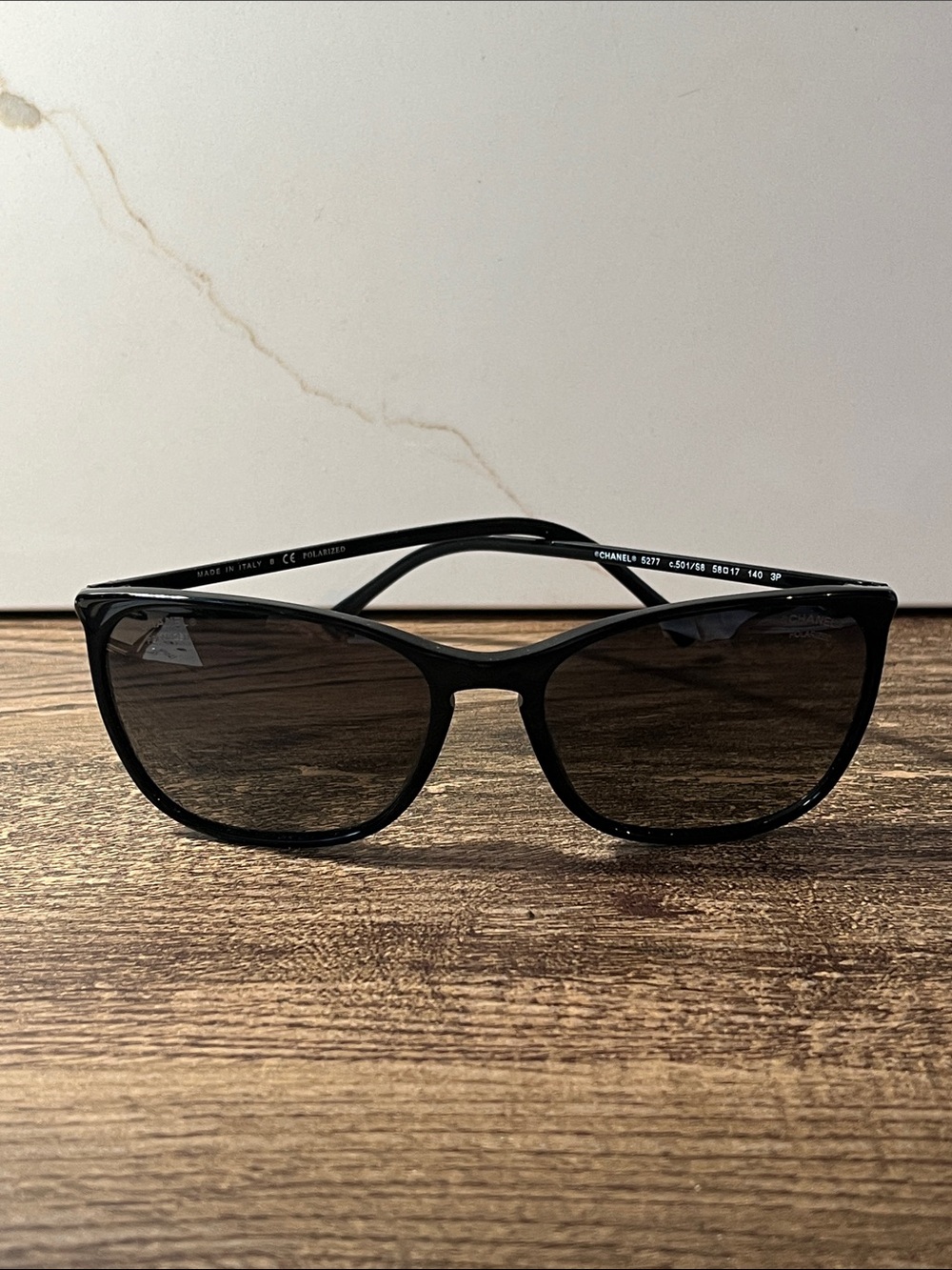 Authentic CHANEL Black Sunglasses with Dark polarized Lenses 5277 c.501/S8